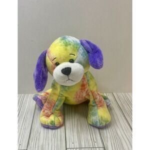 Ganz Webkinz Tie Dyed Puppy HM385 Stuffed Animal Toy Plush 8 In Retired No Code